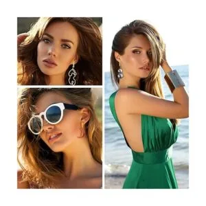 80 aretes de acero inoxidable con bucle aretes_5