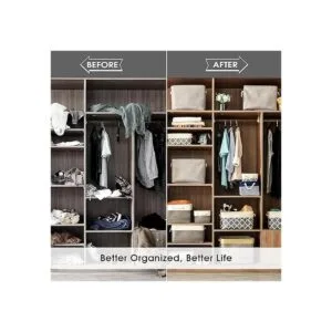 TheWarmHome Canasta de almacenamiento de tela resistente_6