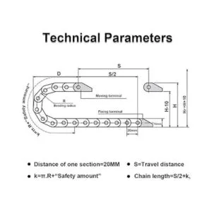 LMioEtool Cadena de arrastre de plástico para CNC con_6