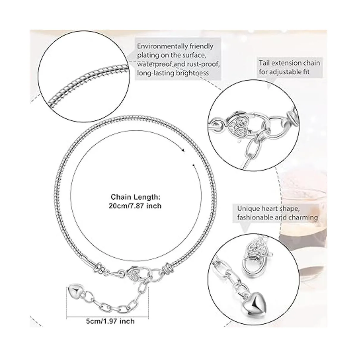 12 pulseras de serpiente de 7.87 pulgadas pulseras de_2