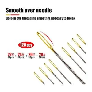 120 agujas de punto de cruz 2 agujas roscadoras de_3