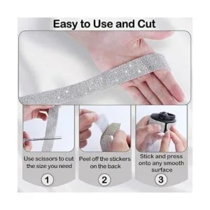 Cinta de diamantes de imitación 7 rollos de 7 yardas_4