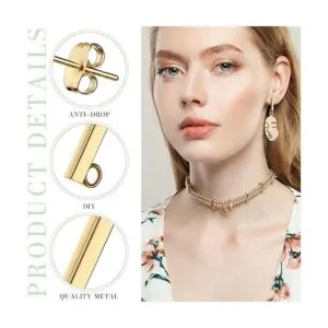 80 aretes de acero inoxidable con bucle aretes_3