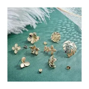 SUNNYCLUE 1 caja DIY 16 pares de pendientes de flor de_4