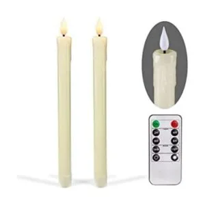 Homemory 2 velas cónicas sin llama con control remoto y_1