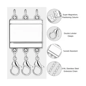 HAIAISO Collar magnético de 12 piezas con cierre de capas_3