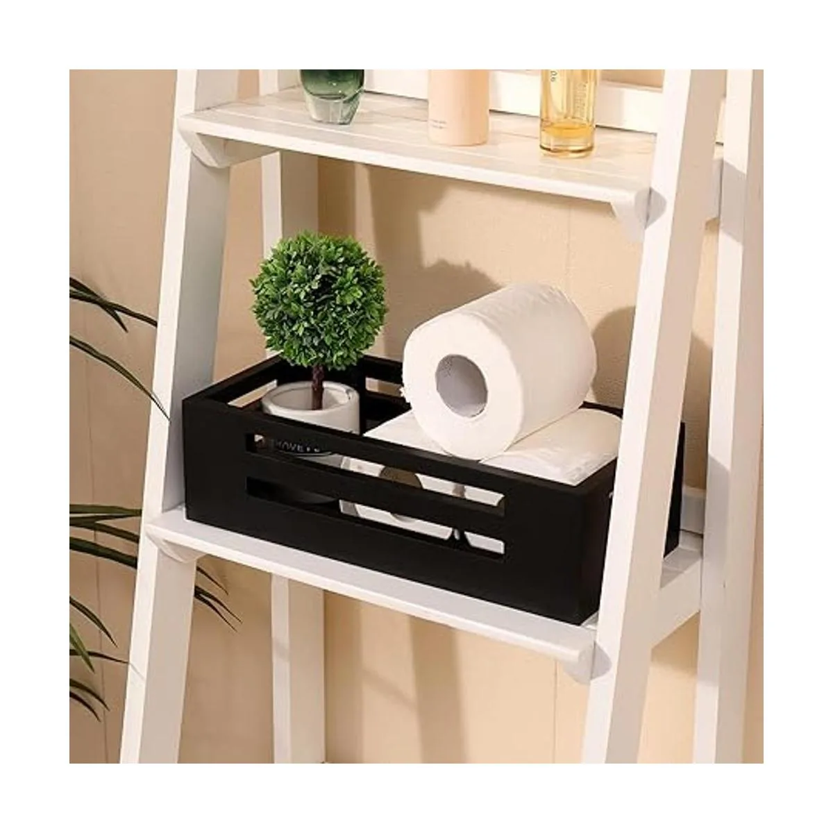 Caja de decoración negra para inodoro cesta de baño de_4