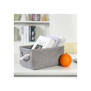 TheWarmHome Canasta de almacenamiento de tela resistente_3