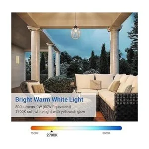 DEWENWILS Paquete de 4 bombillas LED de iluminación al_3