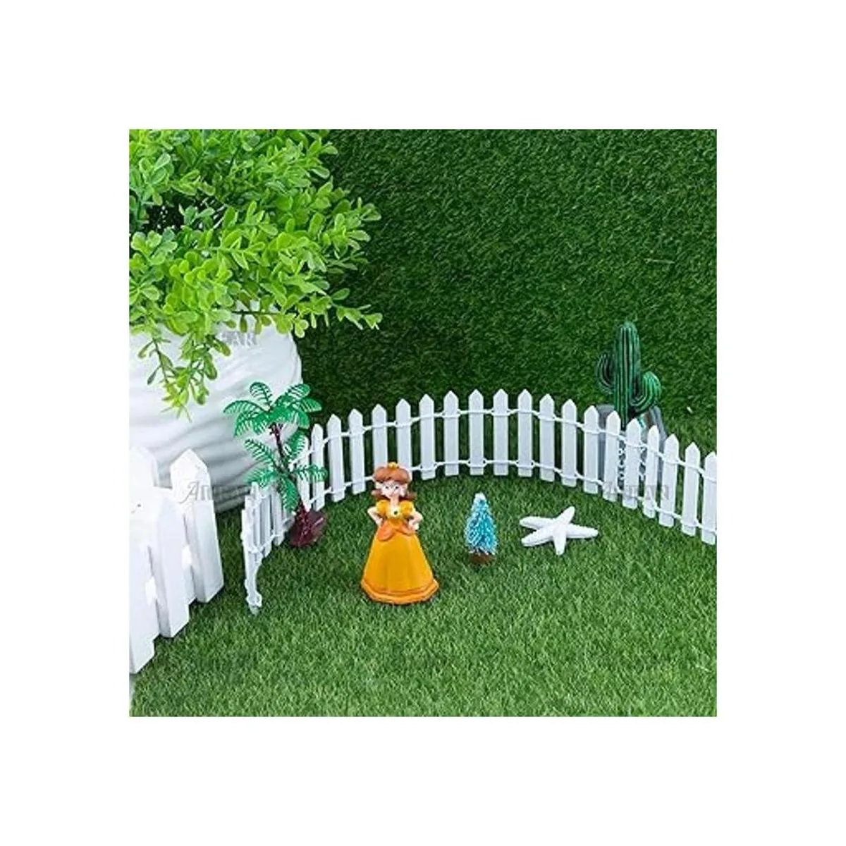 AUEAR Mini valla de jardín de hadas de 35 pulgadas de_7