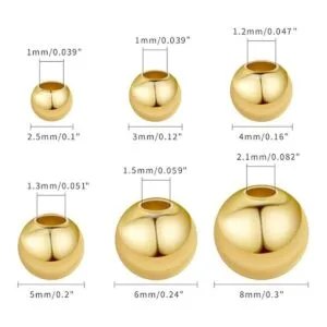 JinCraft 400 cuentas chapadas en oro de 14 quilates de_7