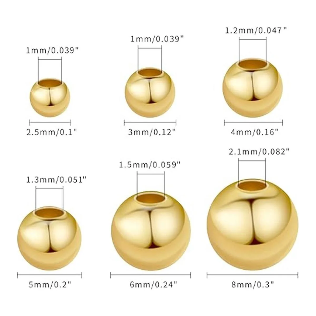 JinCraft 400 cuentas chapadas en oro de 14 quilates de_7