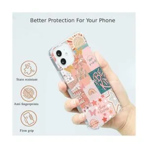 Cjoelzky Funda de collage de estética indie rosa claro_2