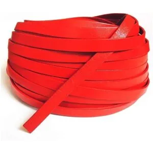 Glory Qin 5 yardas de 0.394 in x 0.079 in de cuero plano_1