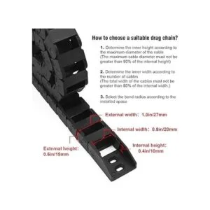 LMioEtool Cadena de arrastre de plástico para CNC con_3