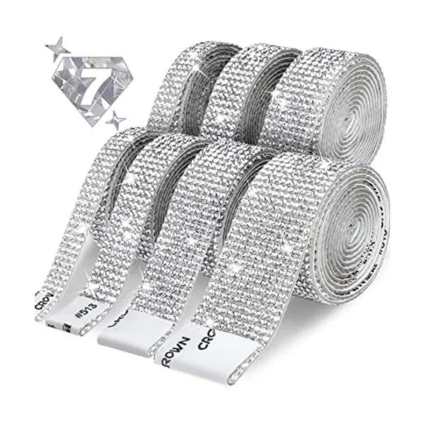Cinta de diamantes de imitación 7 rollos de 7 yardas_1