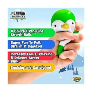 YoYa Toys Penguin Squisheez Bolas de alivio del estrés_3