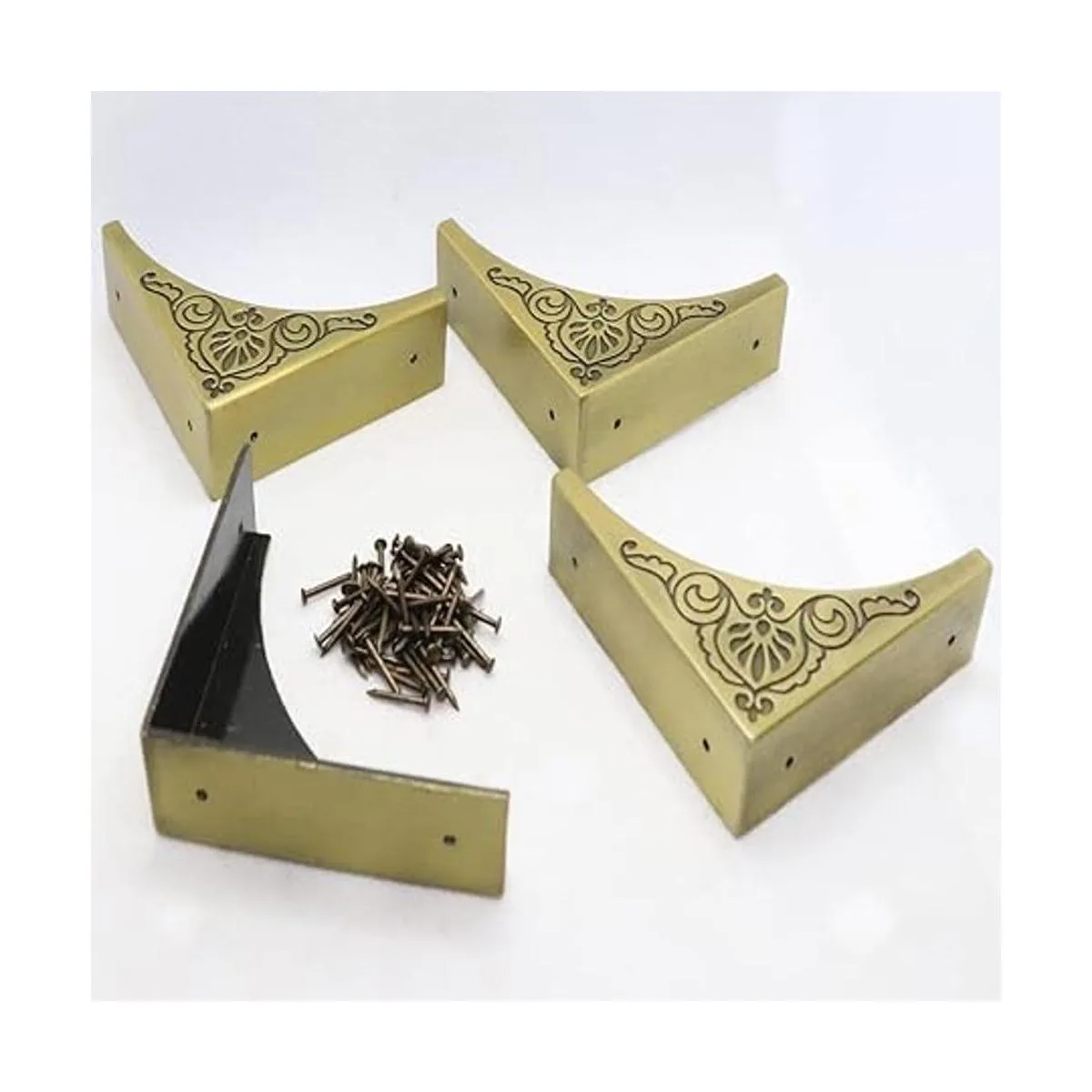 JfwuHap Protector de esquina de caja de metal 4 piezas de_6