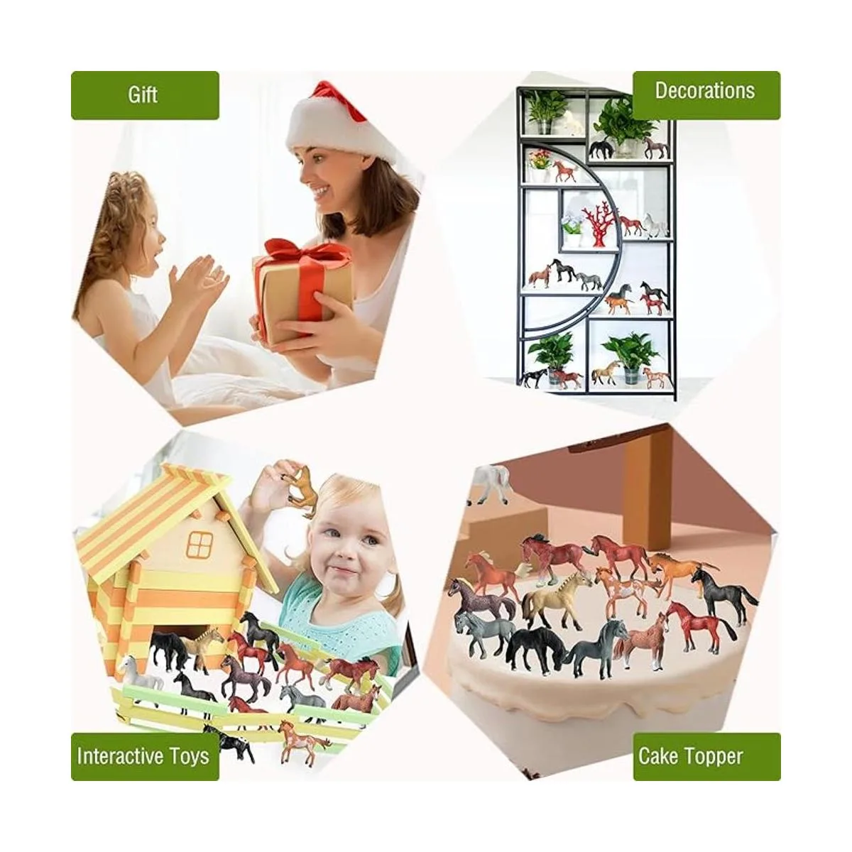 RCOMG 18 piezas de juguetes de potro de caballo mini_5