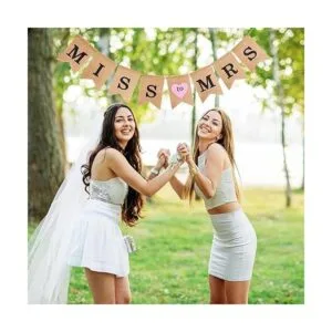 Cartel de arpillera para novia 2 piezas decoración de_3