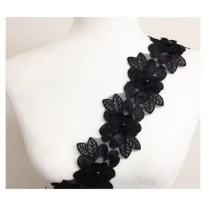 PEPPERLONELY 10 cintas de encaje bordadas de flores de_3