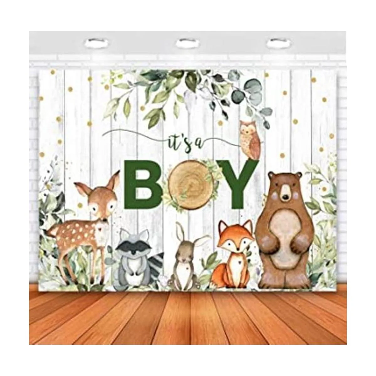 Sensfun Its A Boy Telón de fondo de bosque de animales_1