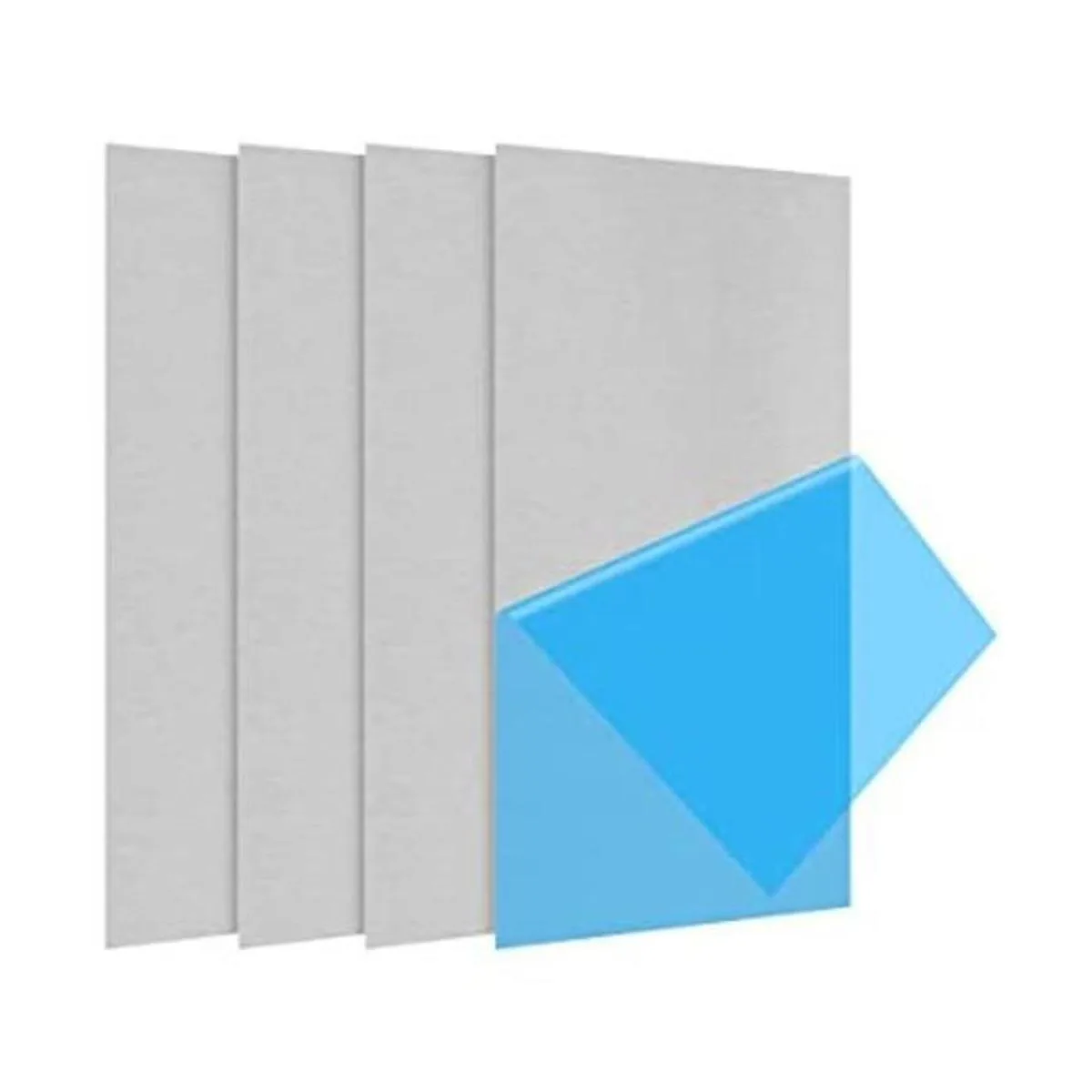 Paquete de 4 placas de aluminio delgadas 5052 H32 de 6 x_1