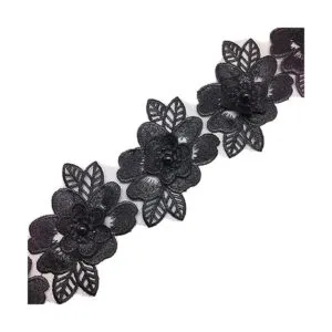 PEPPERLONELY 10 cintas de encaje bordadas de flores de_2