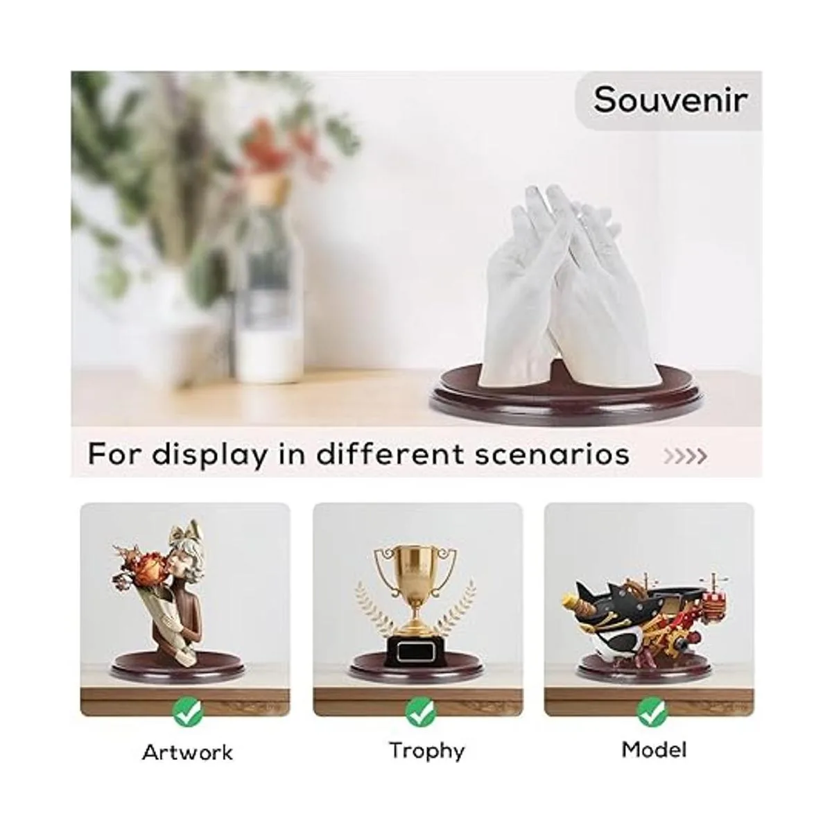 Falling in Art Base ovalada de madera base de estructura_6