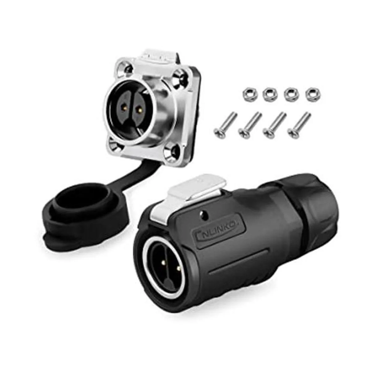 2 Pin Connector Waterproof Connector Industrial Solder_1