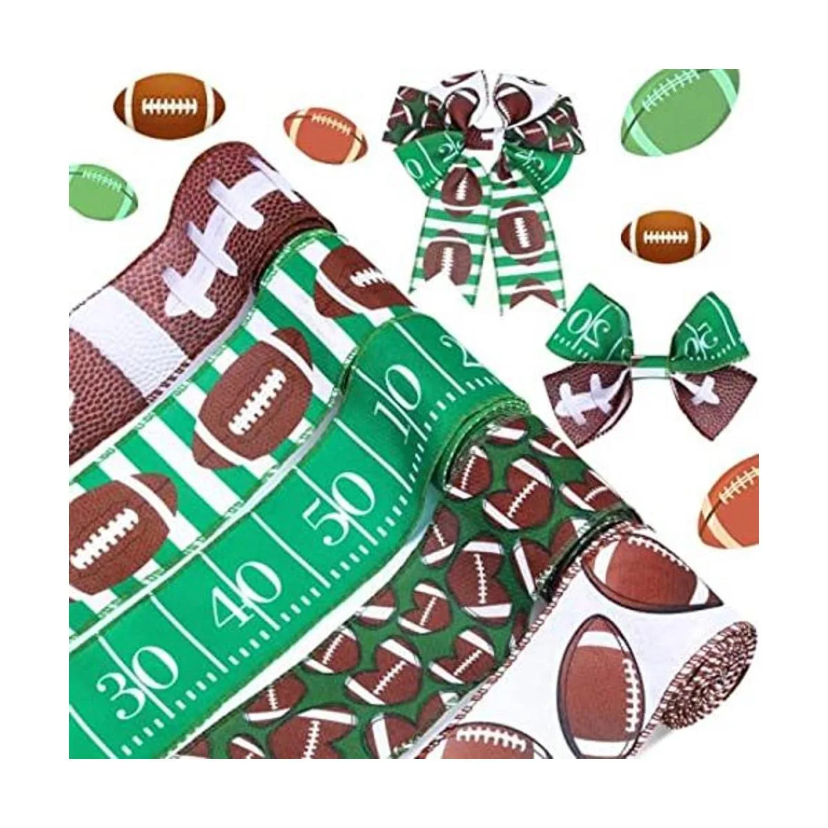 Kuscul 5 rollos de cinta de fútbol con alambre de 2.5_1