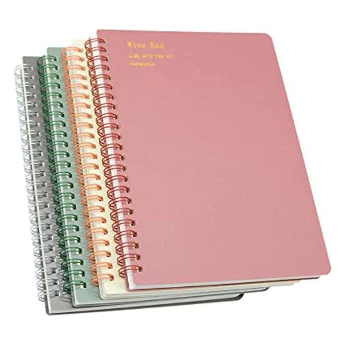 Cuaderno en espiral 4 piezas de 4 colores A5 de plástico_1