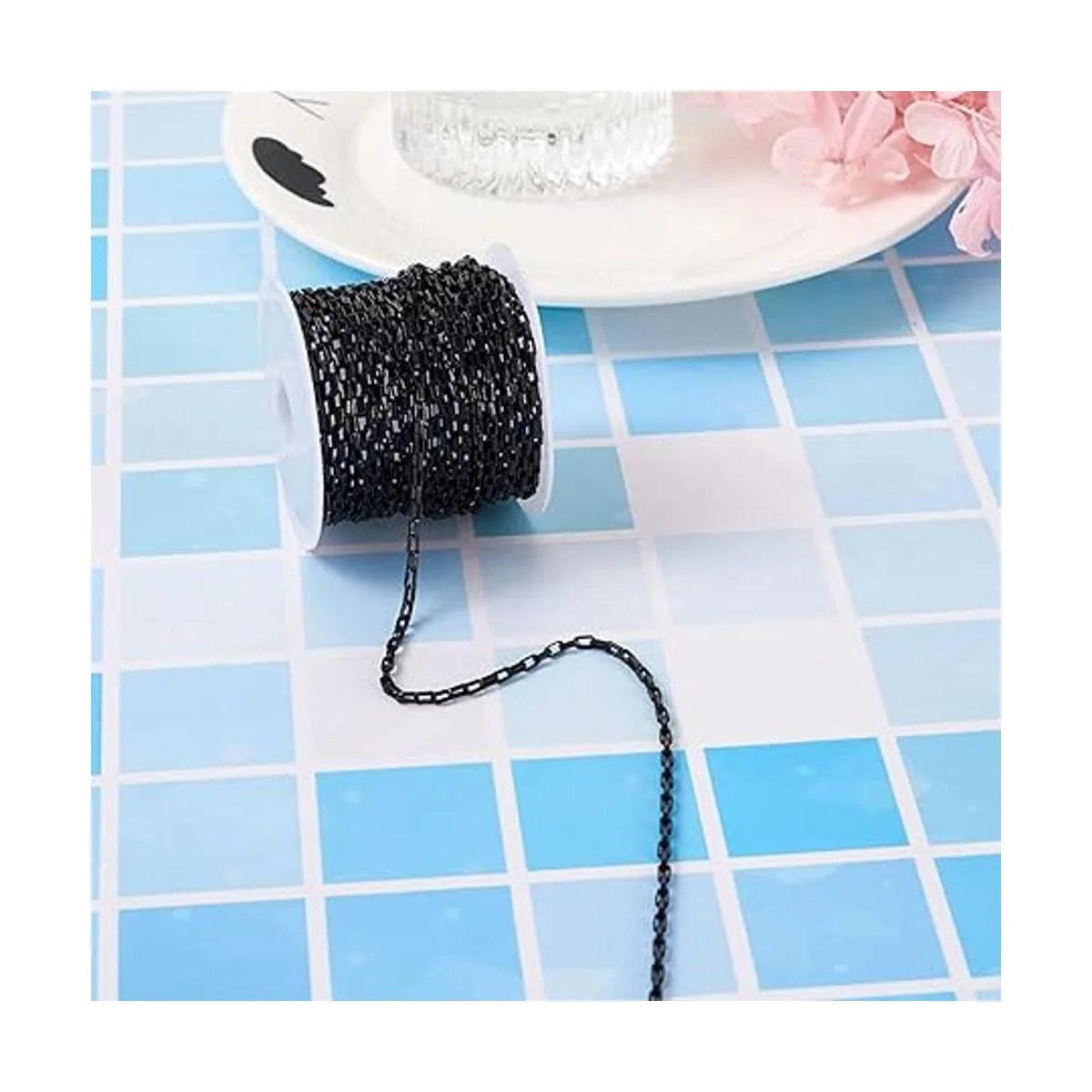 Pandahall Cadenas rectangulares de acero inoxidable de_4