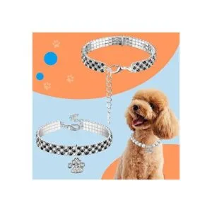 Juego de 4 collares de collar de perla para perros_5