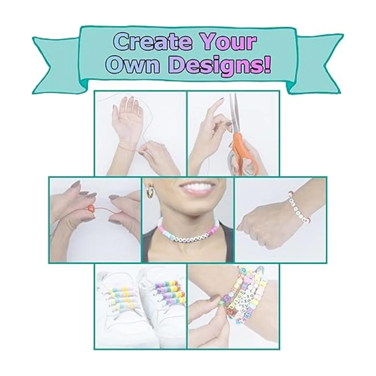 Luwanio Cuentas para hacer pulseras cuentas de pony_5