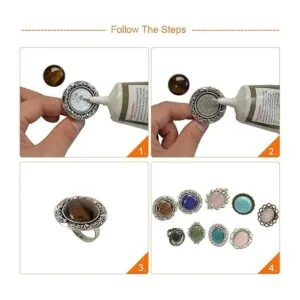 Unicraftale 50 bases de anillo de acero inoxidable para_4