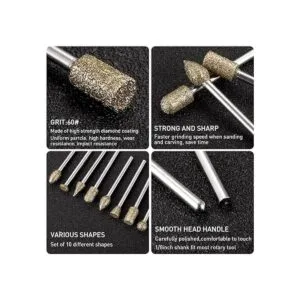 Juego de brocas de molienda de diamante 20 piezas de_2