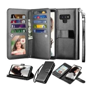 Njjex Funda tipo cartera para Galaxy Note 9 funda para_1