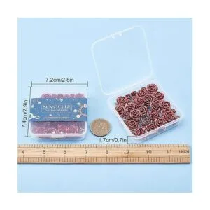 SUNNYCLUE 1 caja de 40 dijes de rosas de 2 estilos a_7