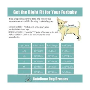 CuteBone Vestido para perro falda para cachorro traje de_6
