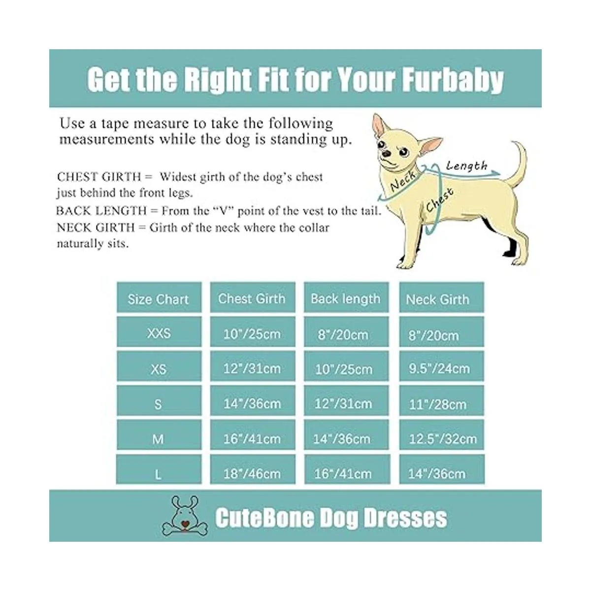 CuteBone Vestido para perro falda para cachorro traje de_6