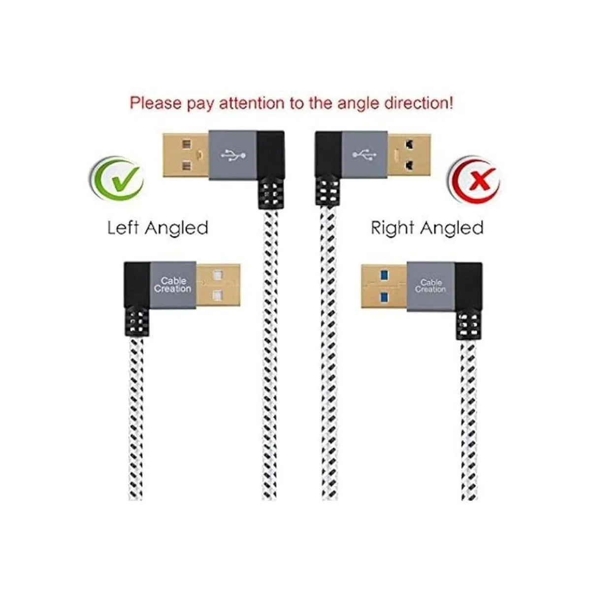 Cable de extensión USB 3.0 corto CableCreation paquete_3