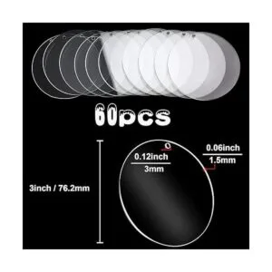 SANNIX 60 adornos de acrílico de 3 pulgadas en blanco con_3