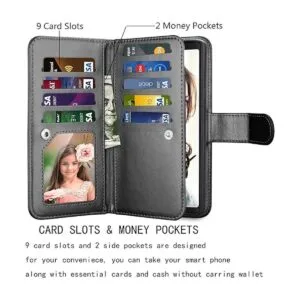 Njjex Funda tipo cartera para Galaxy Note 9 funda para_2