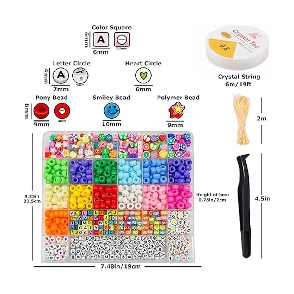 Luwanio Cuentas para hacer pulseras cuentas de pony_3