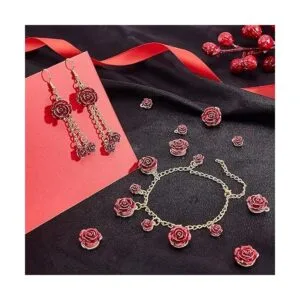 SUNNYCLUE 1 caja de 40 dijes de rosas de 2 estilos a_5