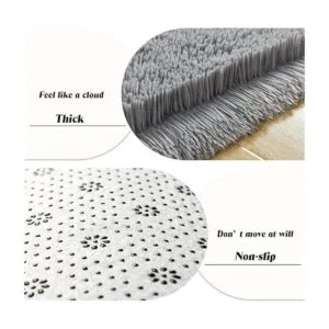Rtizon Super Soft Fluffy Bedroom Rug 2x6 Feet Shag Runner_4