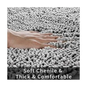 Yimobra Tapete de baño lanudo de lujo en forma de U para_3