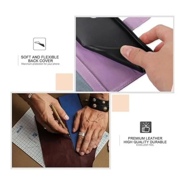 Ateeky Funda tipo cartera para iPhone XR patrón de flores_5