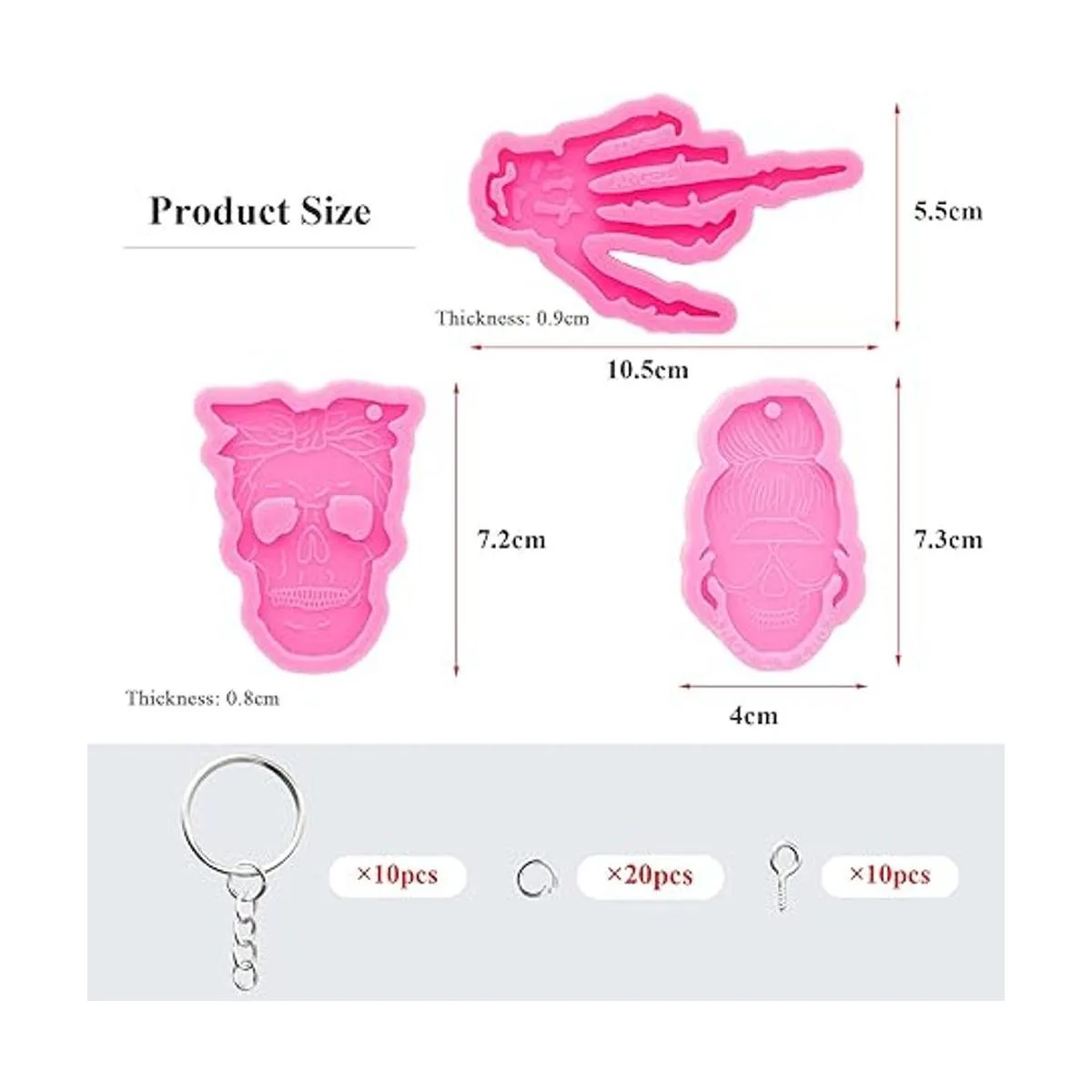 Kit de 43 moldes de silicona para Halloween diseño de_2